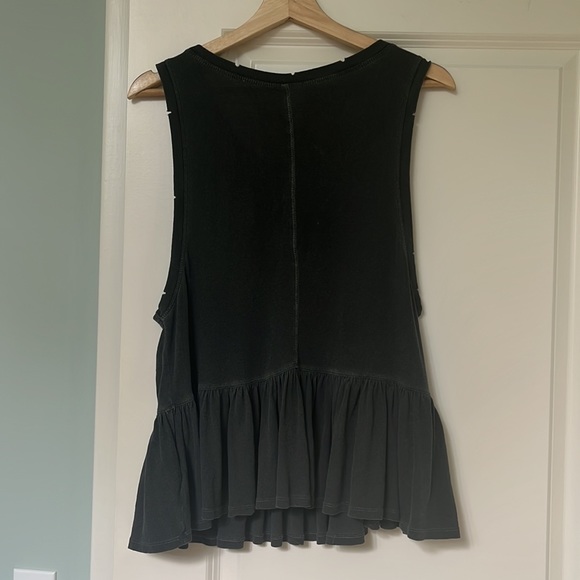 FREE PEOPLE grey peplum drop waist loose tank top! Great used condition. XS/S - Picture 3 of 5